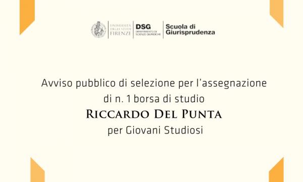 È indetta una selezione per l’assegnazione di n. 1 borsa di studio .