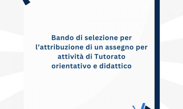 BANDO DI SELEZIONE PER L’ATTRIBUZIONE DI UN ASSEGNO