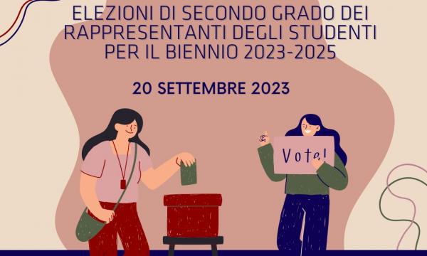 Elezioni di secondo grado dei rappresentanti degli studenti per il biennio 2023-2025